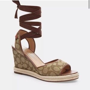 New🤎Coach Patrice Espadrille In Signature Jacquard